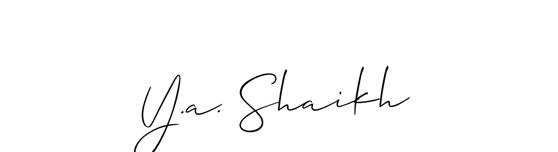 Check out images of Autograph of Y.a. Shaikh name. Actor Y.a. Shaikh Signature Style. Allison_Script is a professional sign style online. Y.a. Shaikh signature style 2 images and pictures png