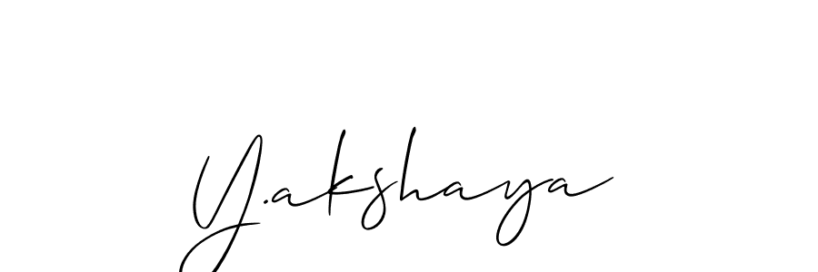 Create a beautiful signature design for name Y.akshaya. With this signature (Allison_Script) fonts, you can make a handwritten signature for free. Y.akshaya signature style 2 images and pictures png