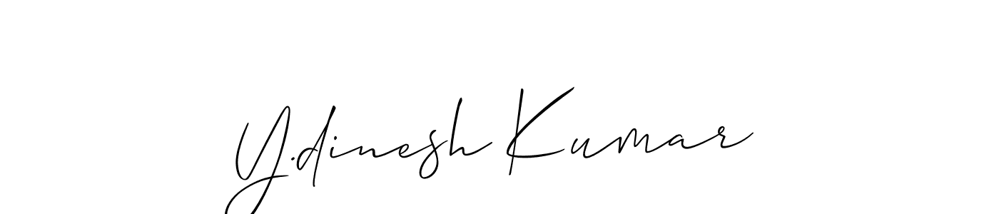 You should practise on your own different ways (Allison_Script) to write your name (Y.dinesh Kumar) in signature. don't let someone else do it for you. Y.dinesh Kumar signature style 2 images and pictures png
