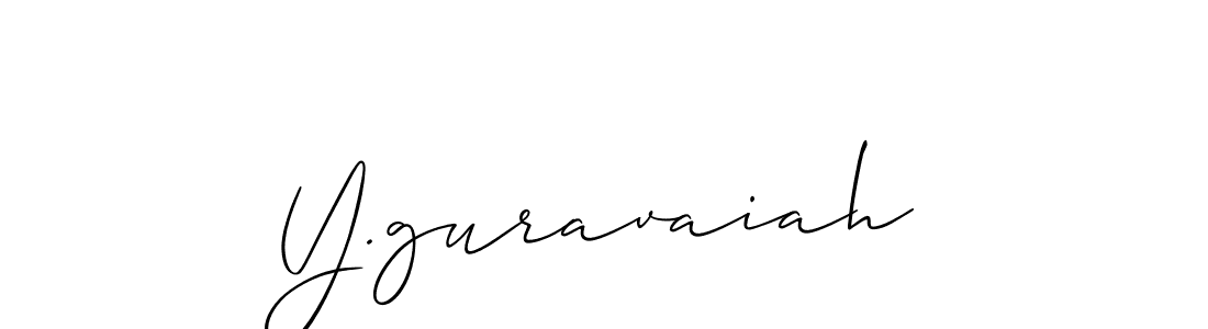 This is the best signature style for the Y.guravaiah name. Also you like these signature font (Allison_Script). Mix name signature. Y.guravaiah signature style 2 images and pictures png