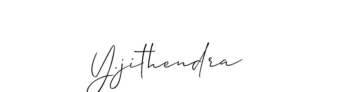 Make a short Y.jithendra signature style. Manage your documents anywhere anytime using Allison_Script. Create and add eSignatures, submit forms, share and send files easily. Y.jithendra signature style 2 images and pictures png