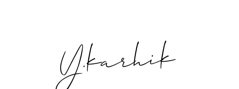 Make a beautiful signature design for name Y.karhik. Use this online signature maker to create a handwritten signature for free. Y.karhik signature style 2 images and pictures png