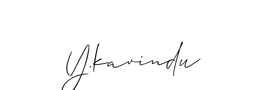 Best and Professional Signature Style for Y.kavindu. Allison_Script Best Signature Style Collection. Y.kavindu signature style 2 images and pictures png