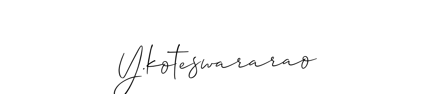 Best and Professional Signature Style for Y.koteswararao. Allison_Script Best Signature Style Collection. Y.koteswararao signature style 2 images and pictures png