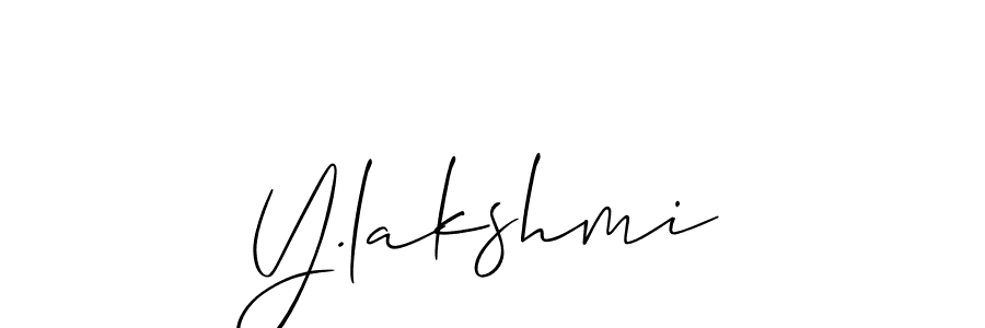 You should practise on your own different ways (Allison_Script) to write your name (Y.lakshmi) in signature. don't let someone else do it for you. Y.lakshmi signature style 2 images and pictures png