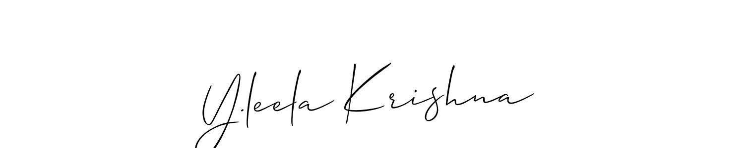 Make a beautiful signature design for name Y.leela Krishna. With this signature (Allison_Script) style, you can create a handwritten signature for free. Y.leela Krishna signature style 2 images and pictures png