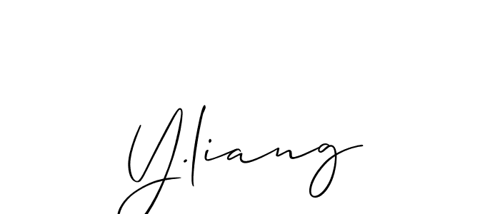 Make a beautiful signature design for name Y.liang. With this signature (Allison_Script) style, you can create a handwritten signature for free. Y.liang signature style 2 images and pictures png