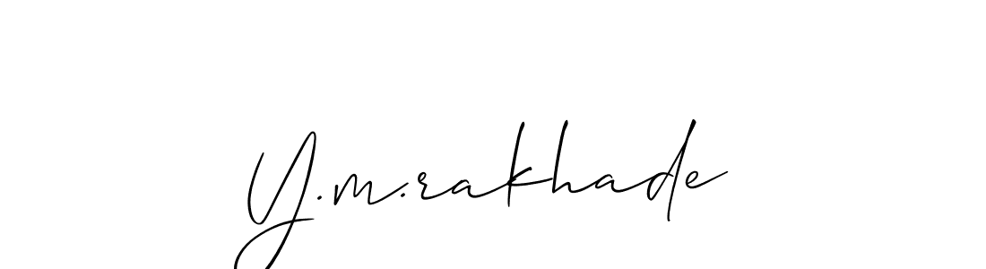 if you are searching for the best signature style for your name Y.m.rakhade. so please give up your signature search. here we have designed multiple signature styles  using Allison_Script. Y.m.rakhade signature style 2 images and pictures png