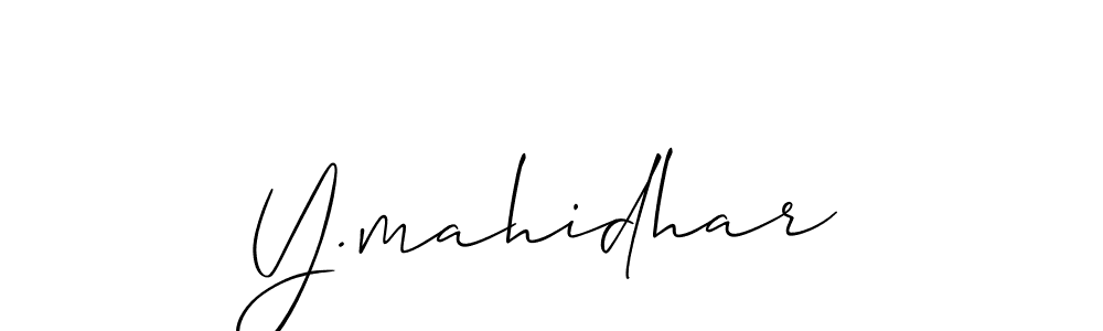 Best and Professional Signature Style for Y.mahidhar. Allison_Script Best Signature Style Collection. Y.mahidhar signature style 2 images and pictures png