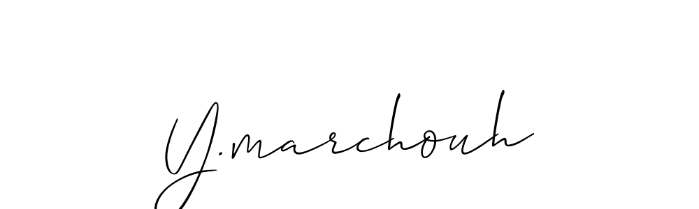 How to make Y.marchouh name signature. Use Allison_Script style for creating short signs online. This is the latest handwritten sign. Y.marchouh signature style 2 images and pictures png