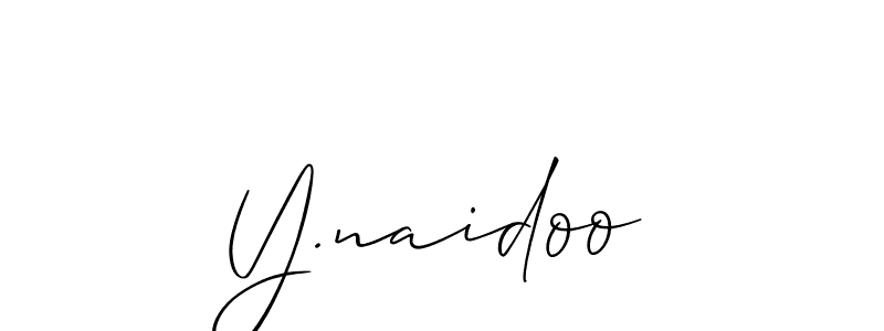 The best way (Allison_Script) to make a short signature is to pick only two or three words in your name. The name Y.naidoo include a total of six letters. For converting this name. Y.naidoo signature style 2 images and pictures png