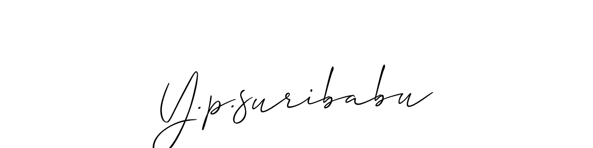 Also we have Y.p.suribabu name is the best signature style. Create professional handwritten signature collection using Allison_Script autograph style. Y.p.suribabu signature style 2 images and pictures png
