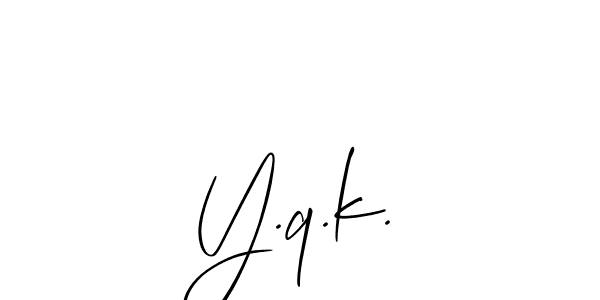 Once you've used our free online signature maker to create your best signature Allison_Script style, it's time to enjoy all of the benefits that Y.q.k. name signing documents. Y.q.k. signature style 2 images and pictures png