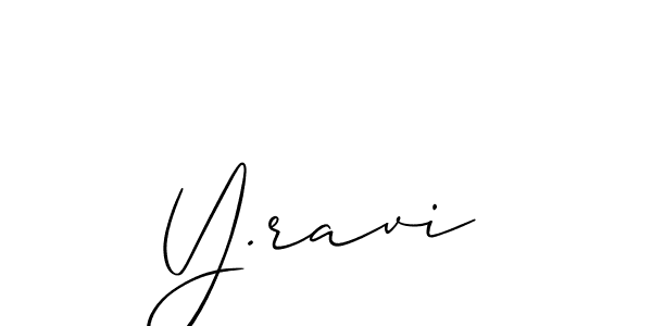 You should practise on your own different ways (Allison_Script) to write your name (Y.ravi) in signature. don't let someone else do it for you. Y.ravi signature style 2 images and pictures png