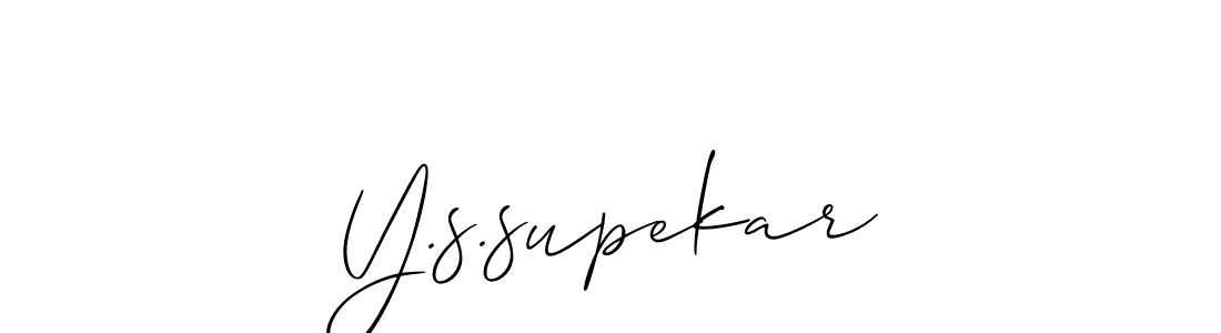 Make a beautiful signature design for name Y.s.supekar. With this signature (Allison_Script) style, you can create a handwritten signature for free. Y.s.supekar signature style 2 images and pictures png