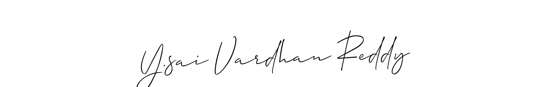 The best way (Allison_Script) to make a short signature is to pick only two or three words in your name. The name Y.sai Vardhan Reddy include a total of six letters. For converting this name. Y.sai Vardhan Reddy signature style 2 images and pictures png