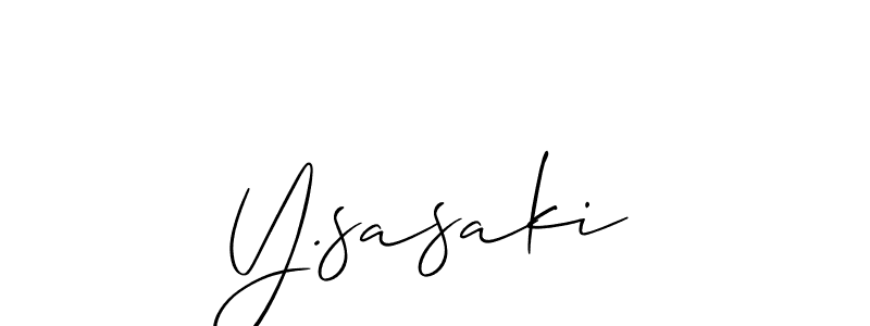 This is the best signature style for the Y.sasaki name. Also you like these signature font (Allison_Script). Mix name signature. Y.sasaki signature style 2 images and pictures png