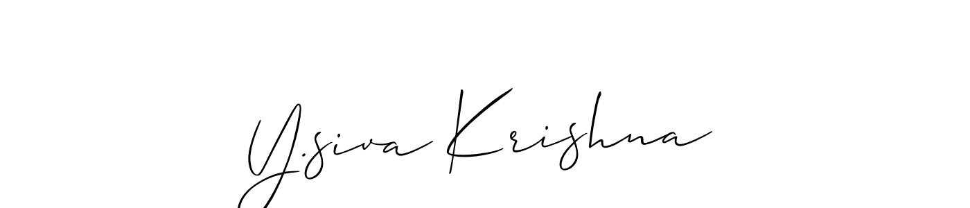 It looks lik you need a new signature style for name Y.siva Krishna. Design unique handwritten (Allison_Script) signature with our free signature maker in just a few clicks. Y.siva Krishna signature style 2 images and pictures png