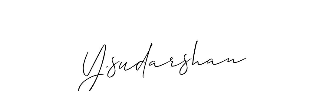 Use a signature maker to create a handwritten signature online. With this signature software, you can design (Allison_Script) your own signature for name Y.sudarshan. Y.sudarshan signature style 2 images and pictures png