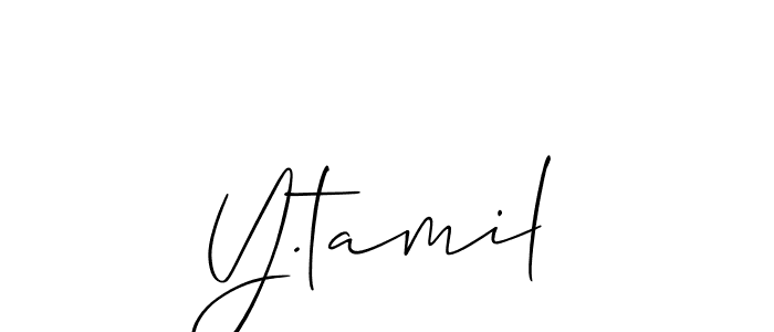 The best way (Allison_Script) to make a short signature is to pick only two or three words in your name. The name Y.tamil include a total of six letters. For converting this name. Y.tamil signature style 2 images and pictures png