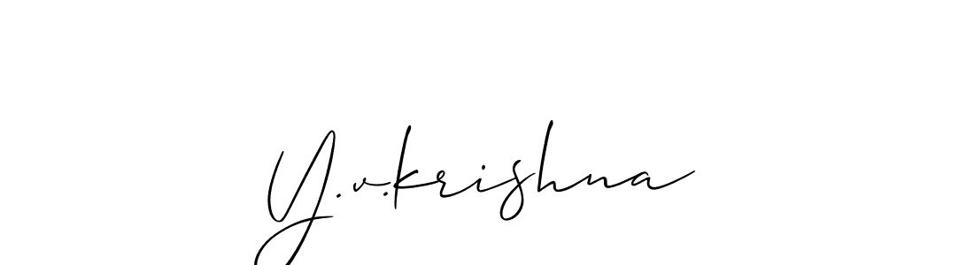 Also we have Y.v.krishna name is the best signature style. Create professional handwritten signature collection using Allison_Script autograph style. Y.v.krishna signature style 2 images and pictures png