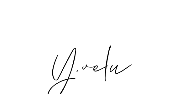 It looks lik you need a new signature style for name Y.velu. Design unique handwritten (Allison_Script) signature with our free signature maker in just a few clicks. Y.velu signature style 2 images and pictures png