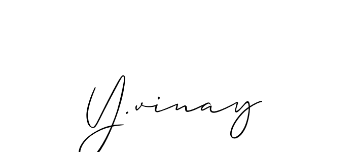 Y.vinay stylish signature style. Best Handwritten Sign (Allison_Script) for my name. Handwritten Signature Collection Ideas for my name Y.vinay. Y.vinay signature style 2 images and pictures png