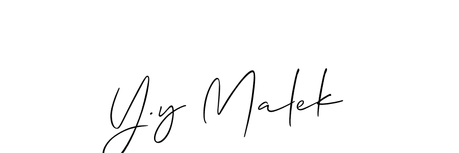 if you are searching for the best signature style for your name Y.y Malek. so please give up your signature search. here we have designed multiple signature styles  using Allison_Script. Y.y Malek signature style 2 images and pictures png