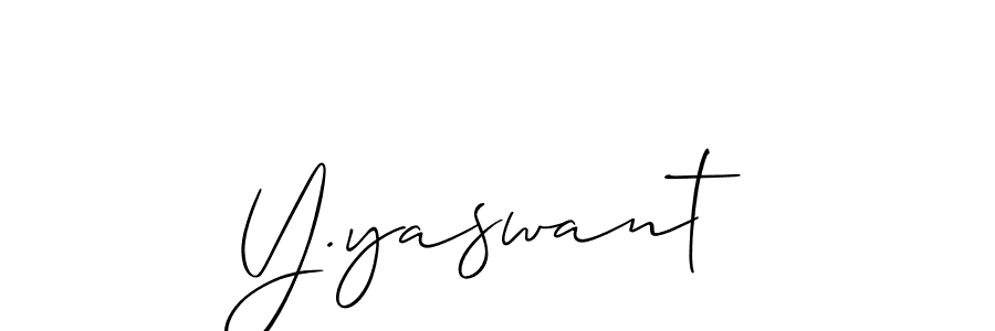 if you are searching for the best signature style for your name Y.yaswant. so please give up your signature search. here we have designed multiple signature styles  using Allison_Script. Y.yaswant signature style 2 images and pictures png