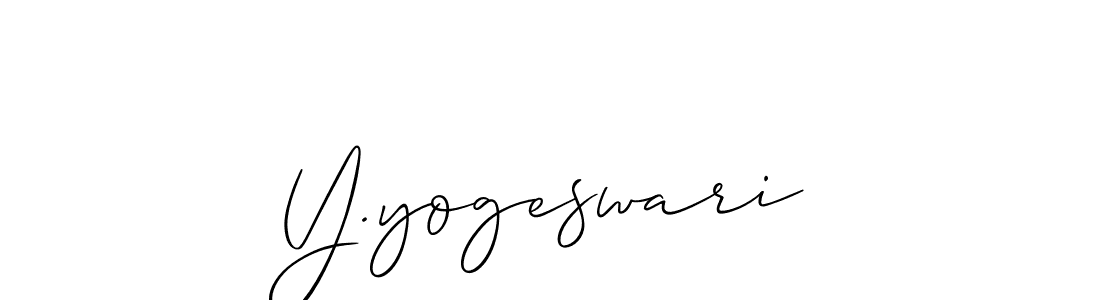 if you are searching for the best signature style for your name Y.yogeswari. so please give up your signature search. here we have designed multiple signature styles  using Allison_Script. Y.yogeswari signature style 2 images and pictures png