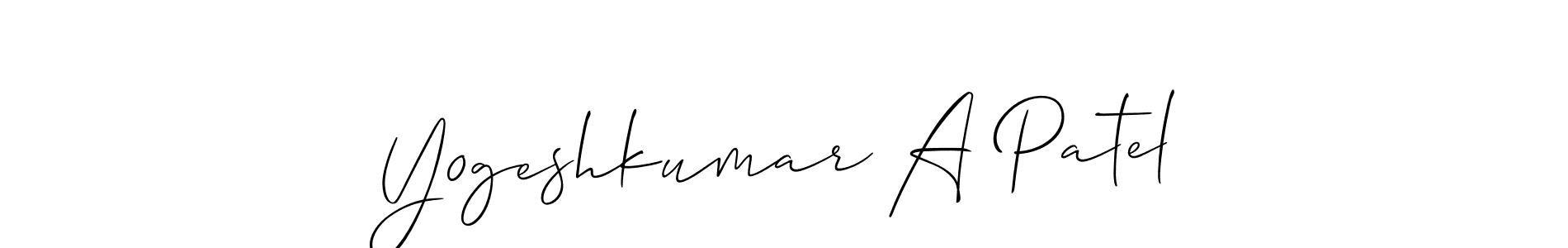 Use a signature maker to create a handwritten signature online. With this signature software, you can design (Allison_Script) your own signature for name Y0geshkumar A Patel. Y0geshkumar A Patel signature style 2 images and pictures png