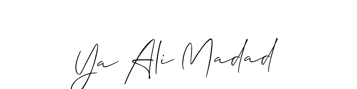 How to Draw Ya Ali Madad signature style? Allison_Script is a latest design signature styles for name Ya Ali Madad. Ya Ali Madad signature style 2 images and pictures png