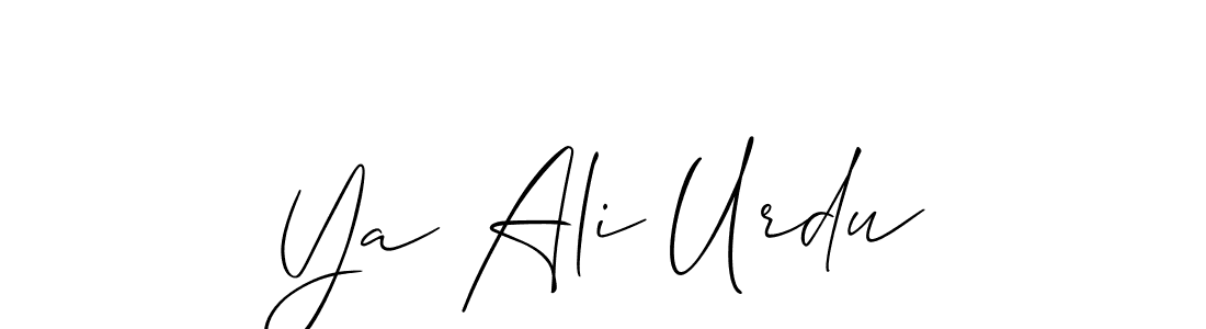 You can use this online signature creator to create a handwritten signature for the name Ya Ali Urdu. This is the best online autograph maker. Ya Ali Urdu signature style 2 images and pictures png
