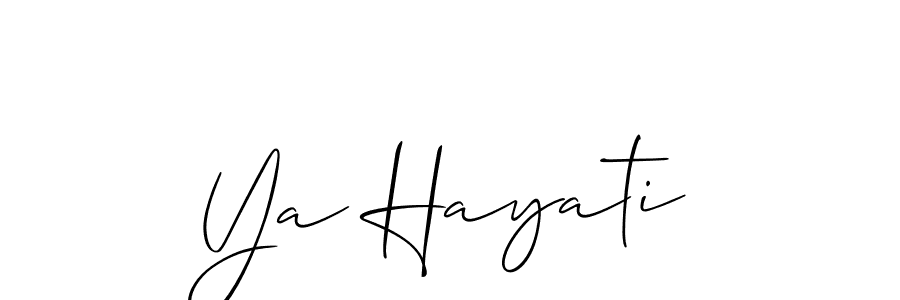 How to Draw Ya Hayati signature style? Allison_Script is a latest design signature styles for name Ya Hayati. Ya Hayati signature style 2 images and pictures png