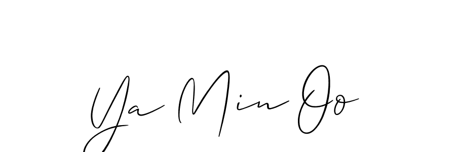 Once you've used our free online signature maker to create your best signature Allison_Script style, it's time to enjoy all of the benefits that Ya Min Oo name signing documents. Ya Min Oo signature style 2 images and pictures png