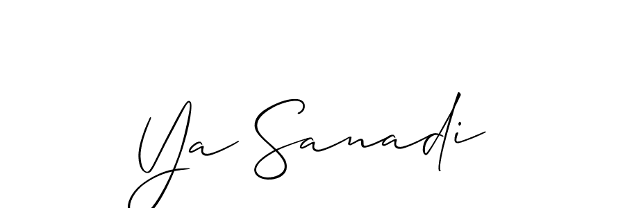 It looks lik you need a new signature style for name Ya Sanadi. Design unique handwritten (Allison_Script) signature with our free signature maker in just a few clicks. Ya Sanadi signature style 2 images and pictures png