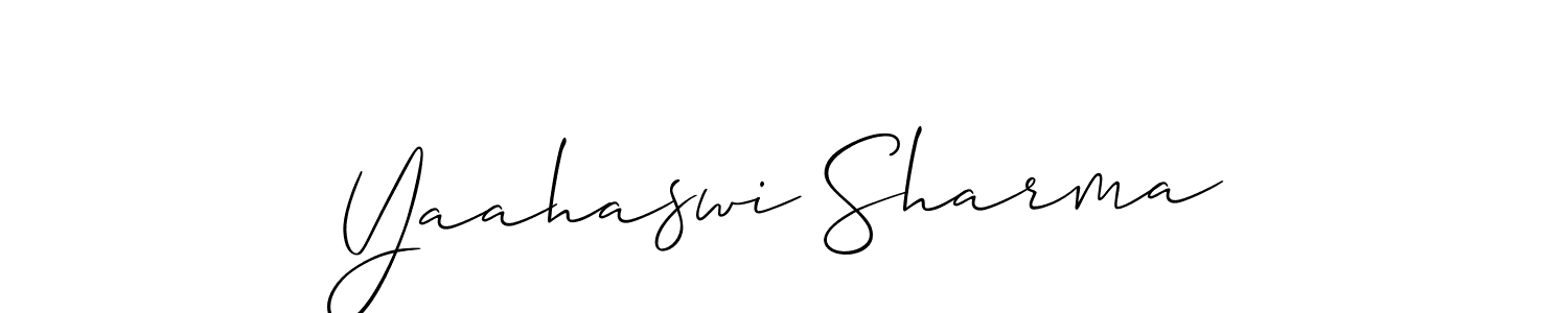 Use a signature maker to create a handwritten signature online. With this signature software, you can design (Allison_Script) your own signature for name Yaahaswi Sharma. Yaahaswi Sharma signature style 2 images and pictures png
