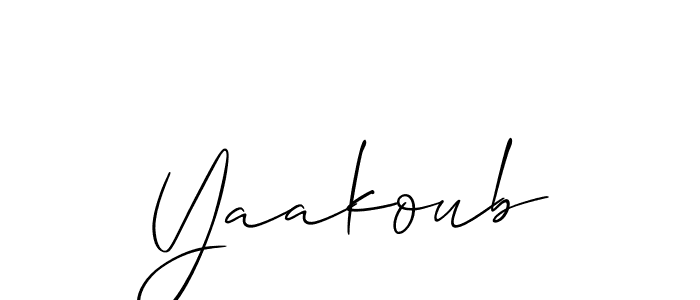 It looks lik you need a new signature style for name Yaakoub. Design unique handwritten (Allison_Script) signature with our free signature maker in just a few clicks. Yaakoub signature style 2 images and pictures png