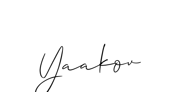 Make a beautiful signature design for name Yaakov. With this signature (Allison_Script) style, you can create a handwritten signature for free. Yaakov signature style 2 images and pictures png