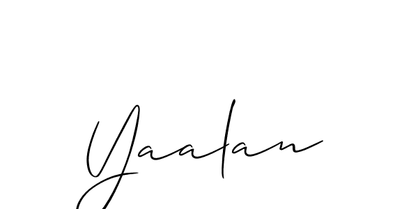 Also we have Yaalan name is the best signature style. Create professional handwritten signature collection using Allison_Script autograph style. Yaalan signature style 2 images and pictures png