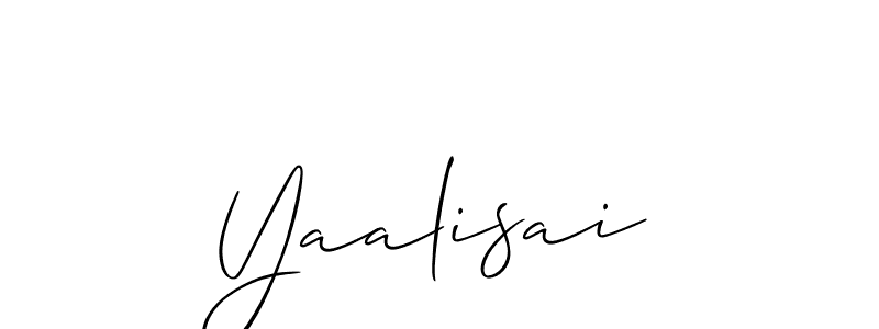 It looks lik you need a new signature style for name Yaalisai. Design unique handwritten (Allison_Script) signature with our free signature maker in just a few clicks. Yaalisai signature style 2 images and pictures png