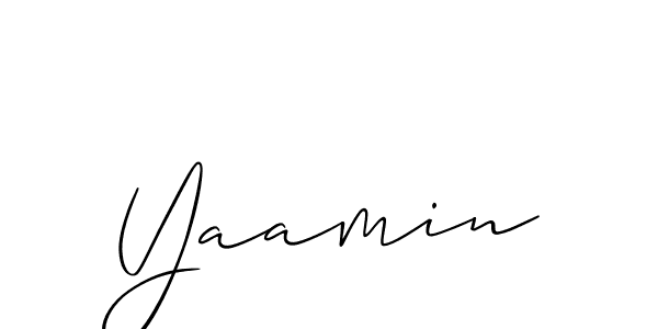 Allison_Script is a professional signature style that is perfect for those who want to add a touch of class to their signature. It is also a great choice for those who want to make their signature more unique. Get Yaamin name to fancy signature for free. Yaamin signature style 2 images and pictures png
