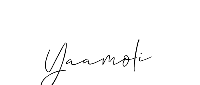 How to make Yaamoli signature? Allison_Script is a professional autograph style. Create handwritten signature for Yaamoli name. Yaamoli signature style 2 images and pictures png