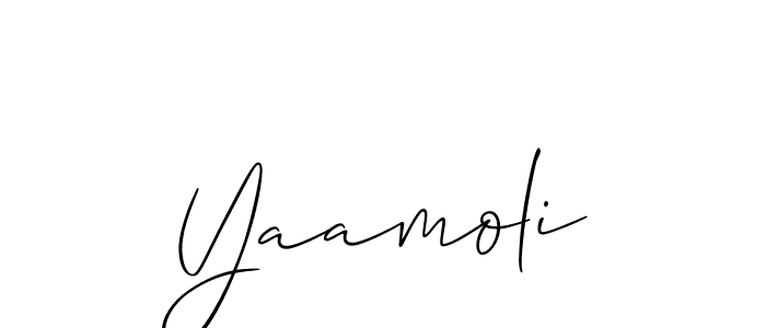 How to make Yaamoli signature? Allison_Script is a professional autograph style. Create handwritten signature for Yaamoli name. Yaamoli signature style 2 images and pictures png