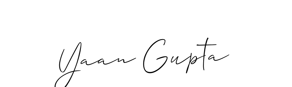 if you are searching for the best signature style for your name Yaan Gupta. so please give up your signature search. here we have designed multiple signature styles  using Allison_Script. Yaan Gupta signature style 2 images and pictures png