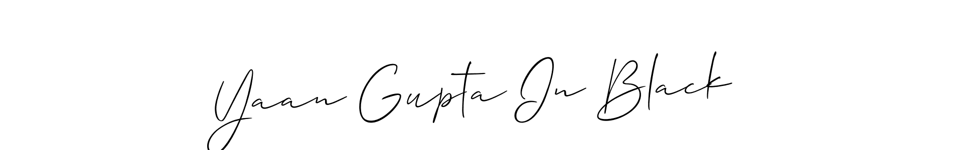 This is the best signature style for the Yaan Gupta In Black name. Also you like these signature font (Allison_Script). Mix name signature. Yaan Gupta In Black signature style 2 images and pictures png