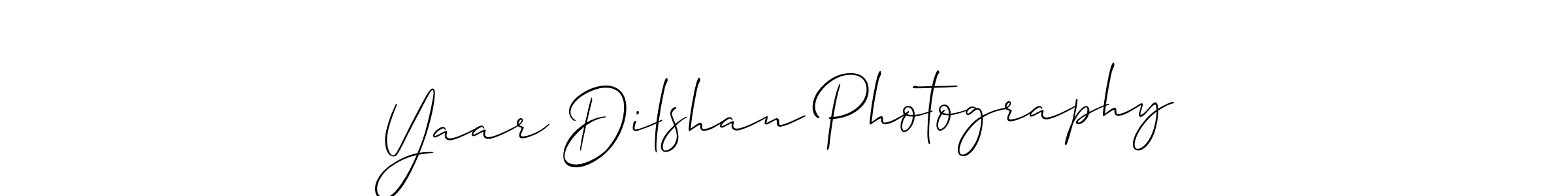 Use a signature maker to create a handwritten signature online. With this signature software, you can design (Allison_Script) your own signature for name Yaar Dilshan Photography. Yaar Dilshan Photography signature style 2 images and pictures png