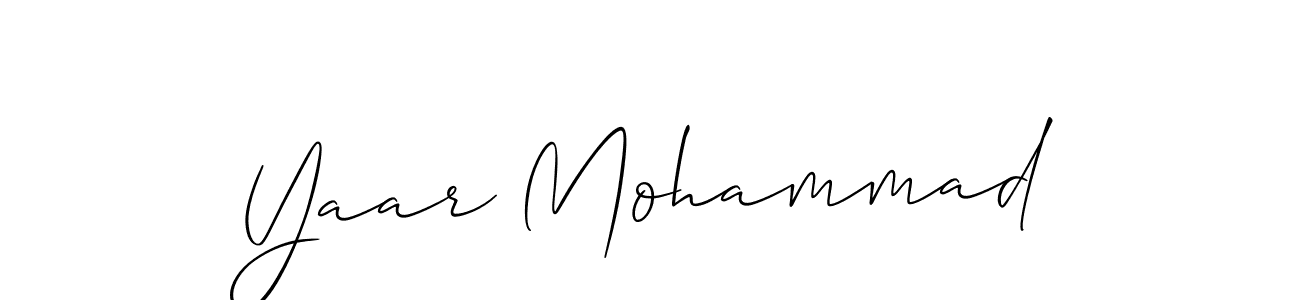 Also we have Yaar Mohammad name is the best signature style. Create professional handwritten signature collection using Allison_Script autograph style. Yaar Mohammad signature style 2 images and pictures png