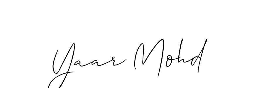 You should practise on your own different ways (Allison_Script) to write your name (Yaar Mohd) in signature. don't let someone else do it for you. Yaar Mohd signature style 2 images and pictures png