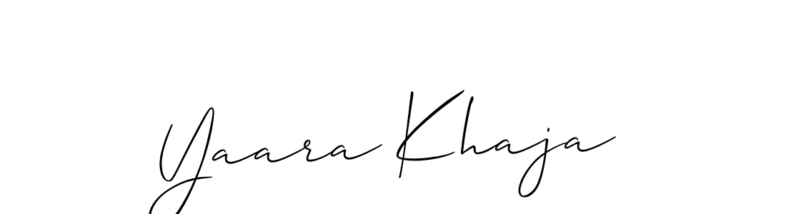 Best and Professional Signature Style for Yaara Khaja. Allison_Script Best Signature Style Collection. Yaara Khaja signature style 2 images and pictures png